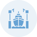 Boat icon in dry dock
